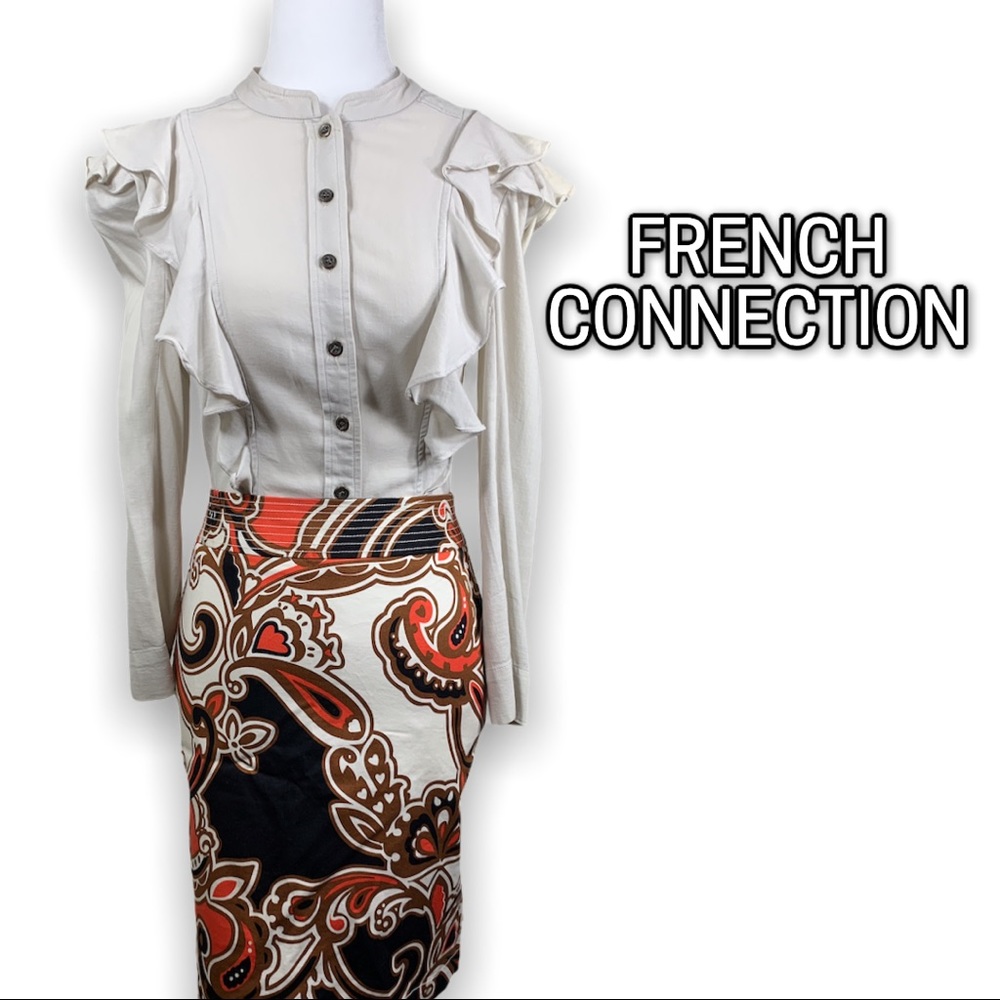 French Connection Ruffle Button Down - image 1